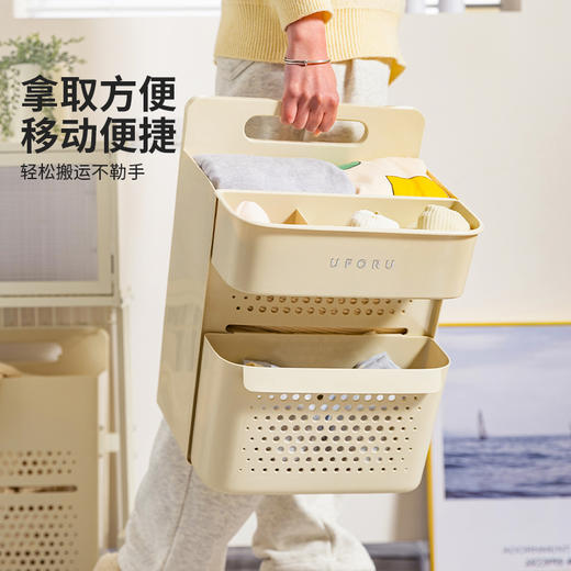 摩登主妇脏衣篓家用脏衣服收纳筐壁挂浴室夹缝脏袜子内衣收纳神器 商品图1