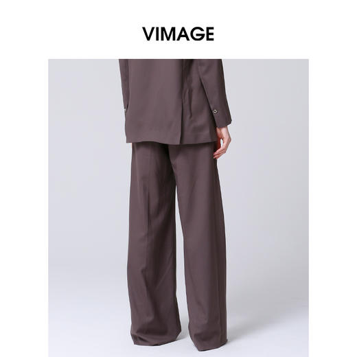 VIMAGE纬漫纪秋季新款修身显瘦百搭直筒西装裤子V2005611 商品图4