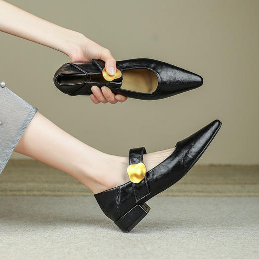 品质好货|Safiya/索菲娅2025法式优雅尖头低跟玛丽珍单鞋SFD1111724 商品图6