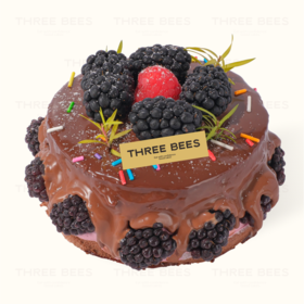 桑葚黑莓云朵蛋糕