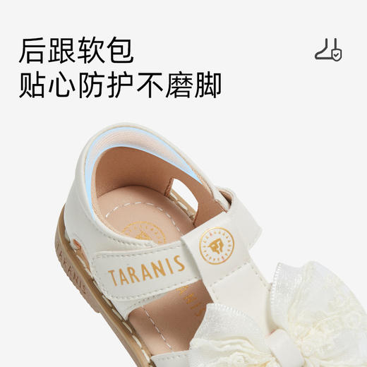 泰兰尼斯女宝宝凉鞋夏季新款儿童软底公主鞋时尚甜美蝴蝶结女童鞋 T07T5B5842 商品图3