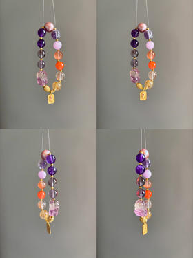 守护！天然 金发晶/铜发晶/红兔毛/紫锂辉石/紫兔毛/爱迪生珍珠/紫水晶/萤石貔貅 点位  10-11