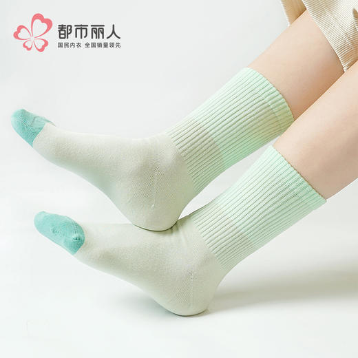 都市丽人学院运动中精梳棉常规袜LCHDA7 商品图0