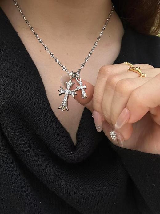 克罗心ChromeHearts定制版！BabyFat双十字架项链男女同款情侣系（XTY） 商品图4