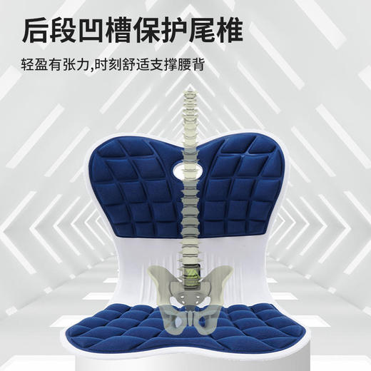 思菲其格纹款护腰坐垫 | 人体工学设计 腰部支撑 坐感Q弹 舒适贴合 商品图6
