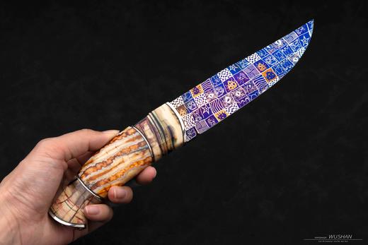 三希堂  现代刀系列  星空猛犸小猎  未开刃 商品图12