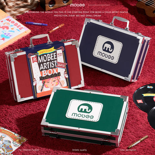 mobee儿童水彩笔画笔礼盒蜡笔画工具 商品图1