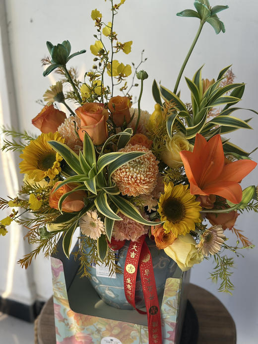 瓶插花带手提盒 商品图2