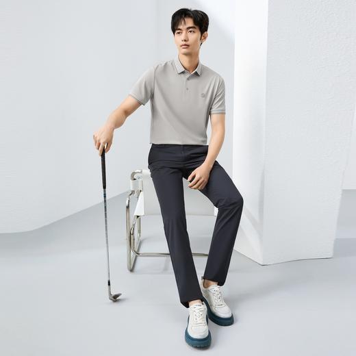 【无缝工艺/华夫格肌理】柒牌短袖Polo衫男士夏季新款商务休闲T恤128T71190 商品图4