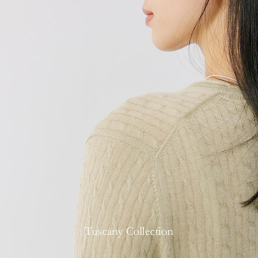 东黎 • 托斯卡纳系列—云边轻 丝绒女士精纺V领开衫 5030 商品图8