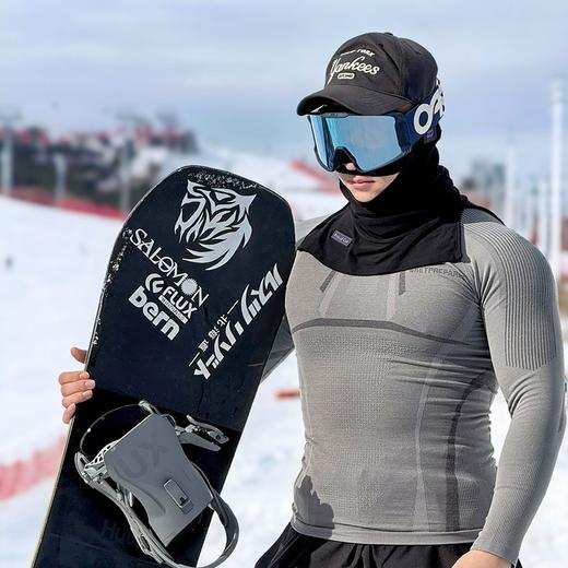 灰壳保暖压缩衣美利奴羊毛速干衣裤户外运动美丽诺羊毛男女款全套滑雪服套装 商品图1