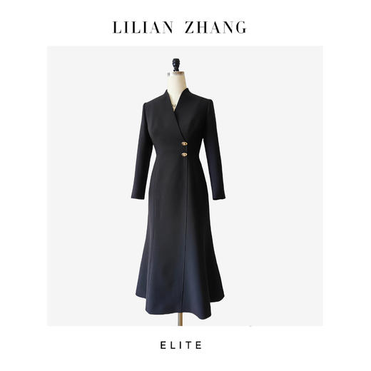 E系列-定制 ——“复古风尚”——New Look——鱼尾黑色连衣裙 2401220 商品图0