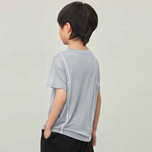 灰壳户外儿童美利奴羊毛速干衣吸湿排汗透气美丽诺运动短袖T恤夏季 商品图4