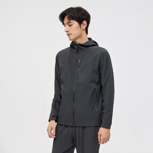 圣得西男士上衣2025年春季新款休闲时尚弹力防风连帽夹克外套男款2512932086 商品图1