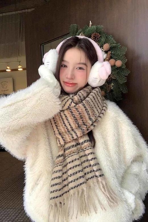 Say Something 时尚单品条纹百搭休闲围巾 21582 商品图0