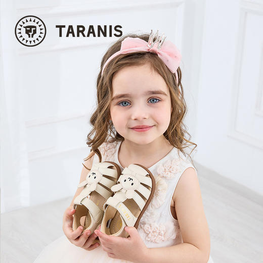 泰兰尼斯凉鞋女童夏季新款包头软底童鞋可爱镂空女宝宝公主罗马鞋 T07T5B5792 商品图4