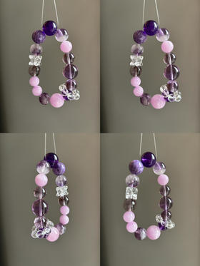 薰衣草~天然紫锂辉石/紫龙晶/紫兔毛/紫水晶 点位 10.5-14  安抚情绪 清晰头脑 增强信心和勇气