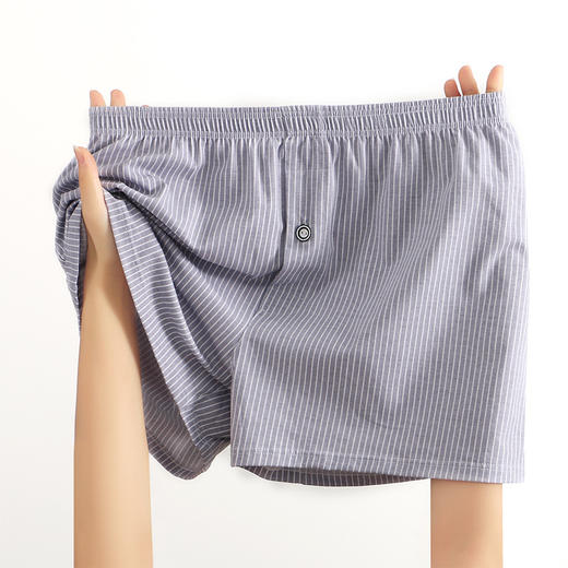 【男士阿罗裤】男士阿罗裤内裤全棉男条纹居家睡裤运动三分平角短裤 商品图6