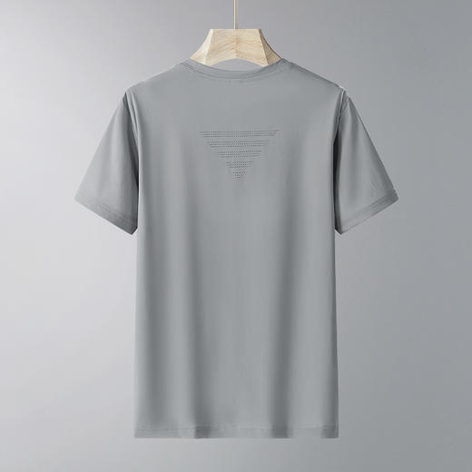 【超大码】【冰丝】【DSK】大依优型大码短袖T恤夏季男士宽松纯色圆领体恤半袖冰丝上衣凉爽透气胖子300斤 商品图4