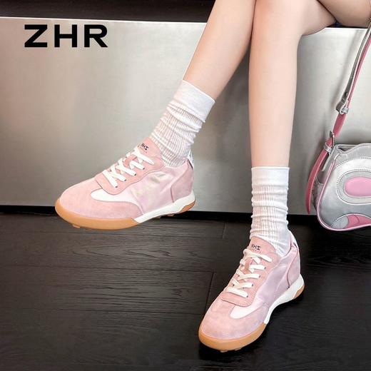 ZHR则则透气小白鞋女内增高百搭休闲运动鞋女德训鞋2024新款秋季 商品图4