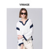 VIMAGE纬漫纪春季新品时尚百搭撞色针织衫V2101712 商品缩略图2