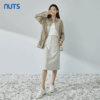 NUTS夏季新品时尚优雅修身开叉气质百搭半身裙女326062362B 商品缩略图1
