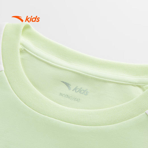 安踏儿童短袖T恤女大童2025夏季透气潮流系列针织短袖衫362528113 商品图2