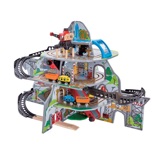 Hape轨道火车玩具 木质轨道车超大型多层矿山套装3-6岁男女小孩 E3753 火车轨道-大型矿山套 商品图1