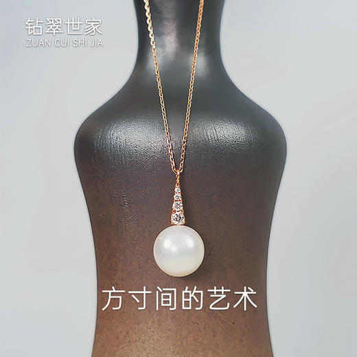 【现货】18K金珍珠项链简约温柔风百搭款【尺寸9.4mm】  【一物一证书】 商品图0