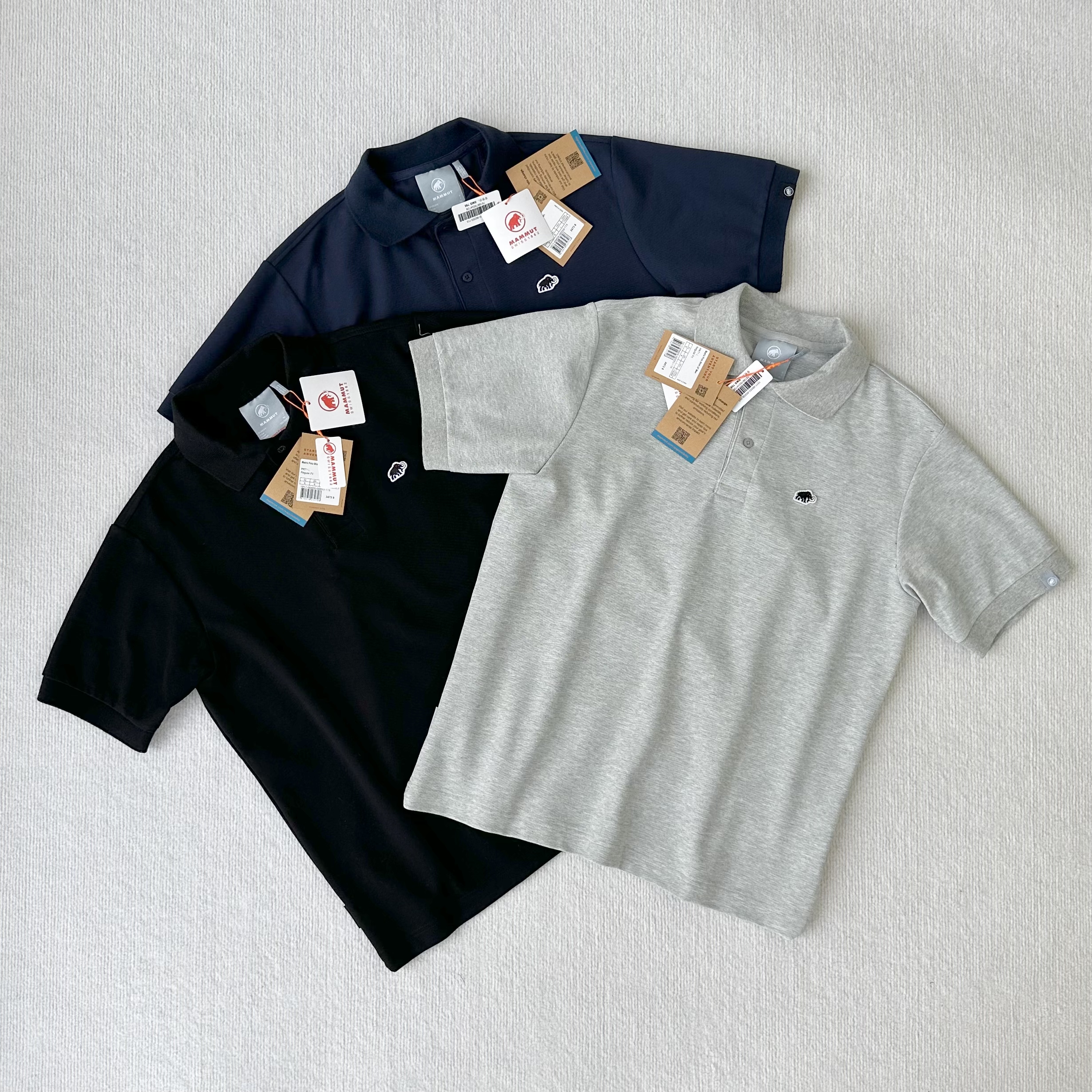 独家，MAMMUT猛犸象Matrix男子纯色polo衫短袖   猛犸polo