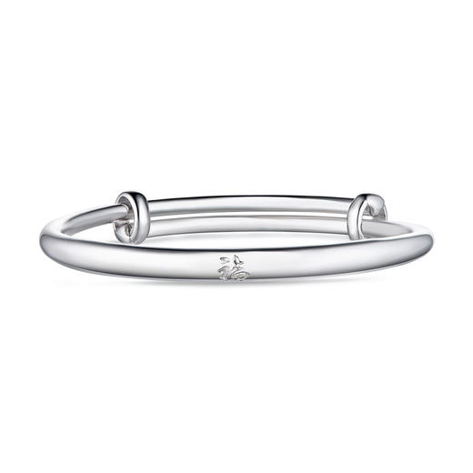 WPSKU481632 六福珠宝LUKFOOK JEWELLERY 银手镯Ag925福字宝宝婴儿开口手镯儿童款定价 商品图0