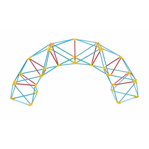 Hape竹筷积木 拼插玩具竹质创意拼搭拼插游戏DIY套装3-10岁男女小孩 E5564创意竹筷-穹顶拱桥套 商品图1