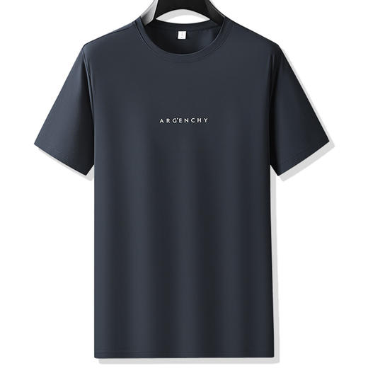 【冰丝】【DZP】大依优型大码短袖T恤简约百搭加肥加大夏季运动打底衫肥佬大肚子体恤胖子上衣男士 商品图9