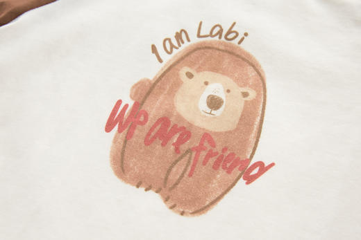 拉比-童衣类（夏）I5自然插肩圆领衣卡其（PH) 商品图3