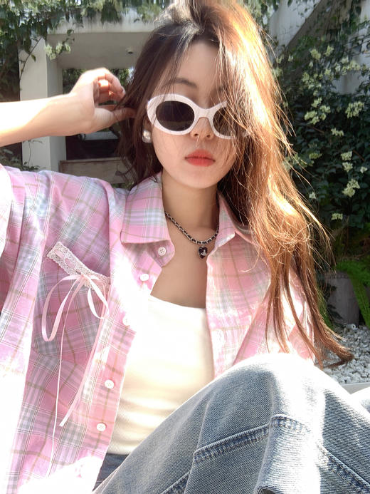 【189元任选2件】最后一波现货！粉色格子衬衫 商品图9