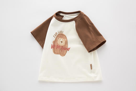 拉比-童衣类（夏）I5自然插肩圆领衣卡其（PH) 商品图1