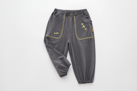 拉比-童衣类（春）I5自然撞色束口长裤玫瑰红（PH) 商品图3