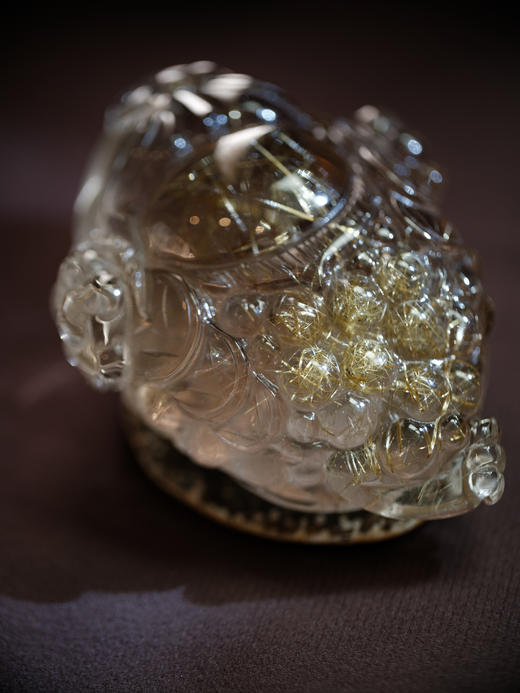 金发晶金蟾大金背摆件高货 | 大梦香堂 商品图0