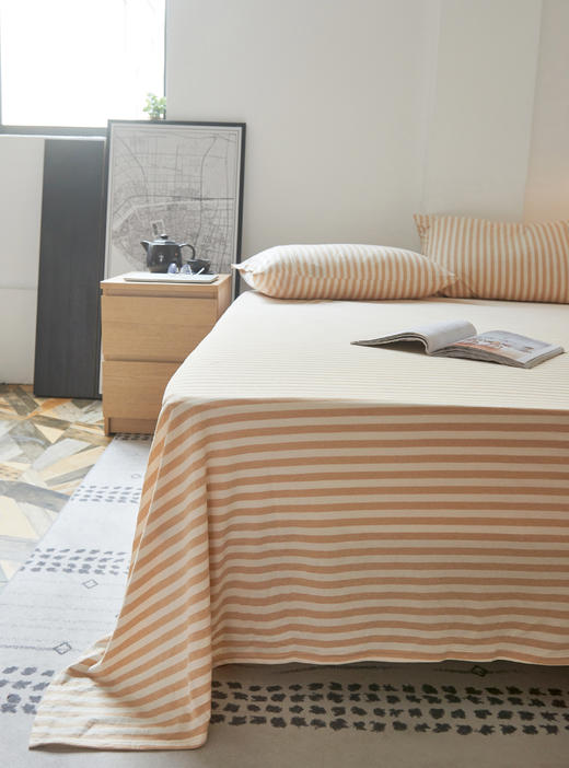 【特价】有机彩棉针织床单  220*250cm 商品图5