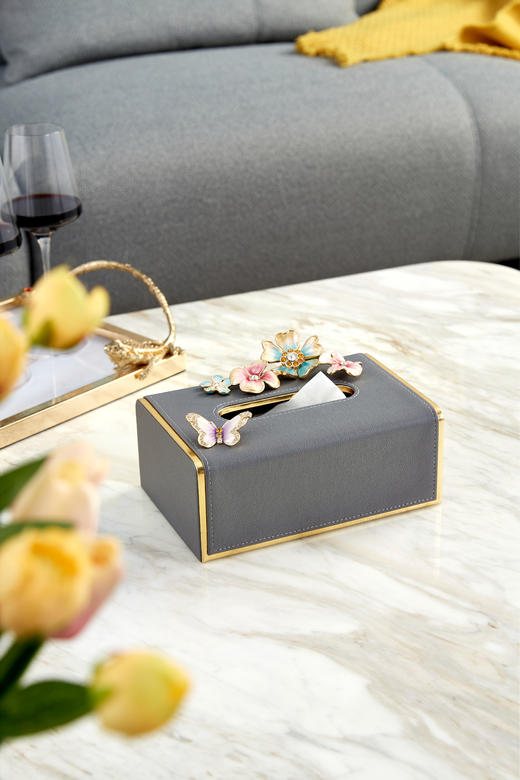 【彼达思】罗比罗丹锦上添花花瓶纸巾盒组合 商品图2