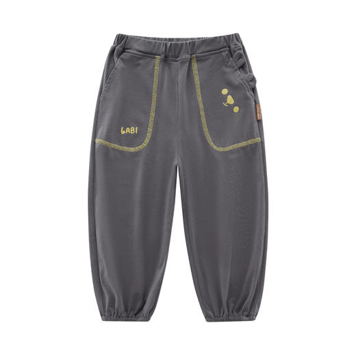 拉比-童衣类（春）I5自然撞色束口长裤玫瑰红（PH) 商品图4