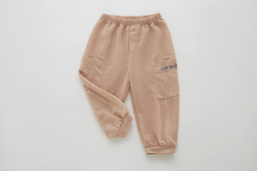 拉比-童衣类（春）I5自然束口裤橙红/灰蓝 商品图3