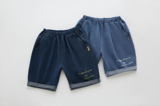 拉比-童衣类（夏）I5精致印花五分裤深蓝（PH) 商品图0