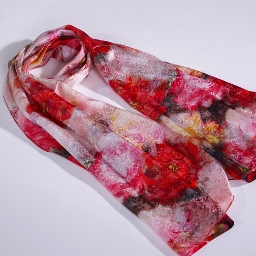 100%桑蚕丝 国风 多款花色美丽丝巾 经典百搭 超大尺寸 商品图4