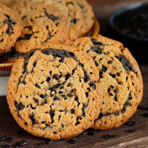 【酥到掉渣❗五黑山药桃酥饼干】甄选优质原料制作，集齐五黑营养美味，黑豆/黑米/黑芝麻/黑枸杞/黑桑葚/小麦粉/山药，代餐解馋老式中老年人零食品，下午茶休闲零食小吃L 商品图1