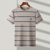 条纹棉T恤男时尚宽松圆领t恤上衣男装夏季新款短袖T恤    PSL-6196* 商品缩略图0