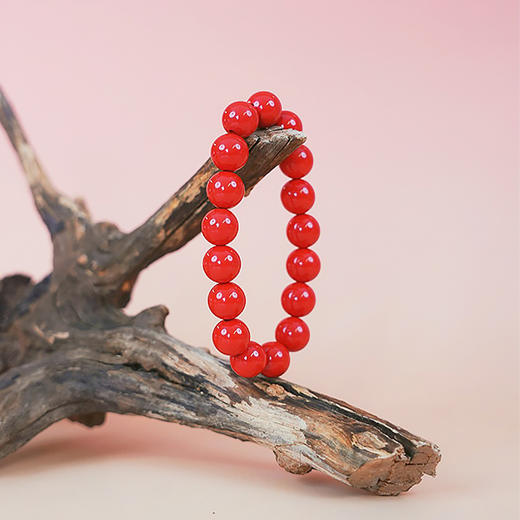 【现货】朱砂手链红砂素面圆珠简约经典款【单珠尺寸10mm】  商品图4