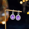 【紫水晶耳环】耳坠女S925银天然紫水晶轻奢时尚耳扣耳环饰品JE25009 商品缩略图0