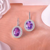 【紫水晶耳环】耳坠女S925银天然紫水晶轻奢时尚耳扣耳环饰品JE25009 商品缩略图1