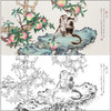 任重花鸟工笔画白描底稿《九桃图》临摹勾线高清打印稿RD61 商品缩略图0